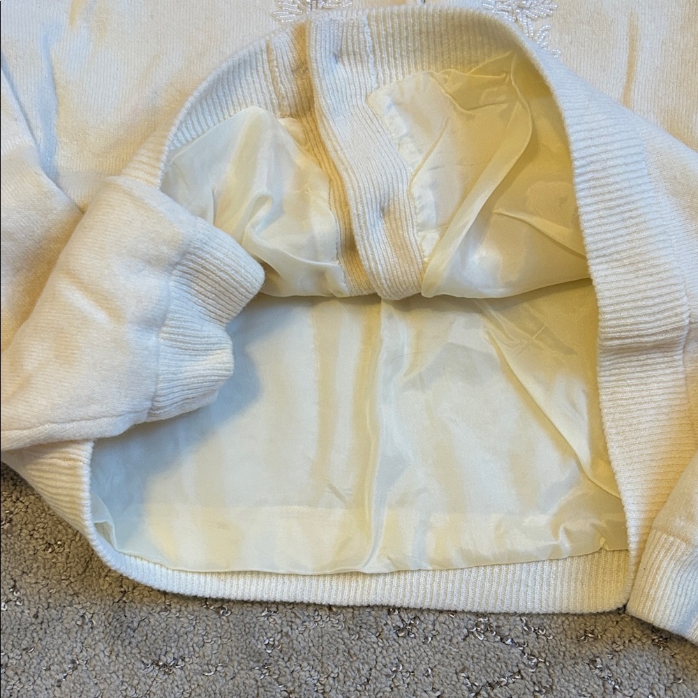 Chic Cream Button Down Cardigan - image 4